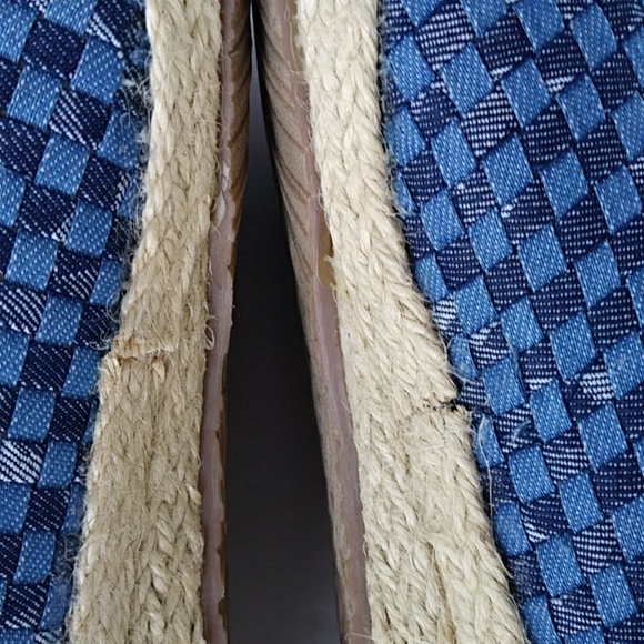 NWOT Beacon Espadrille JuteWrapped Wedge Shoes 8W Blue - Picture 10 of 16